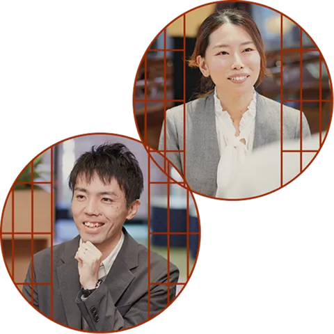 営業 足立 由美さんと惠 佑太さんの画像