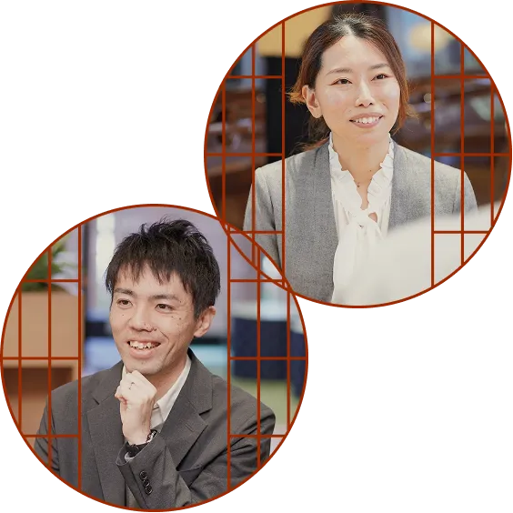 営業 足立 由美さんと惠 佑太さんの画像